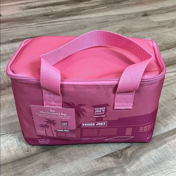 Trader Joe's Pink Mini Insulated Bag - Picture 1 of 6